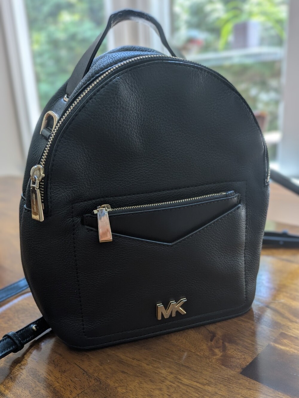 Michael Kors Black Leather Jessa Convertible Backpack